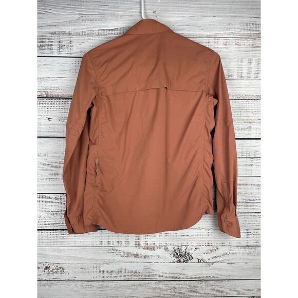 REI Coop Sahara Button Down Long Sleeve Shirt Brown XS Outdoors Hiking Nylon - Picture 2 of 9
